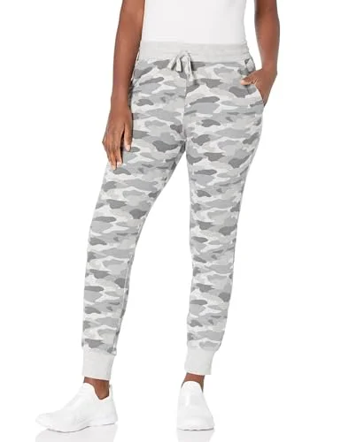 Amazon Essentials fleece joggingbyxor för kvinnor (finns i plusstorlek), ljusgrå kamouflage, XX Large 191770934814