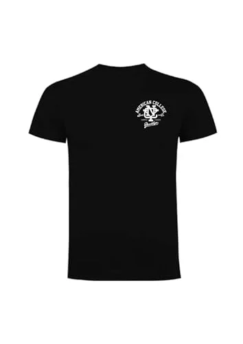 AMERICAN COLLEGE USA T shirts sport andas tryckta unisex kläder barn pojkar och flickor casual modell ACTSW6 svart 16 år, svart, �r 3666052657479