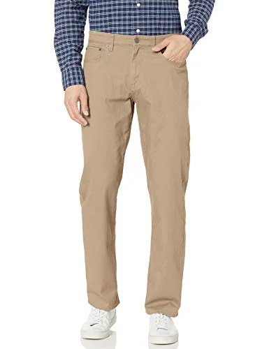Amazon Essentials mäns avslappnad passform 5 ficka stretch twillbyxa, kakibrun, 33 B x 30 L 193548634087