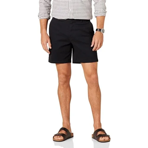 Amazon Essentials Herr Slim Fit 7" Stretch Chino Short, Svart, 34 197153019659