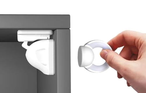 Twistshake Baby Magnetiskt Nyckellås 4 pack För Skåp Lådor Minimalistisk Design 7350154460605