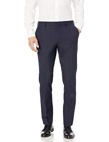 Amazon Essentials mäns slim fit rynkbeständig stretchklänning byxa, marinblå, 40 W x 29 L 194223323135