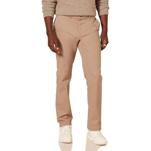 Amazon Essentials mäns slim fit casual stretch chino byxa, mörk kakibrun, 38 B x 34 L 191770606841
