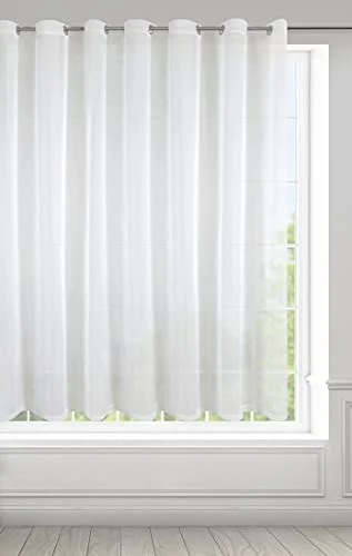gardin voile släta transparenta öljetter transparent hög kvalitet sovrum vardagsrum elegant ädel 5903571120274