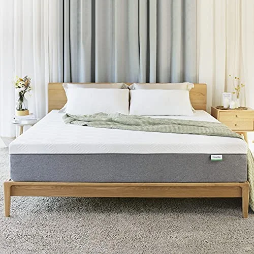 Novilla Madrass 160 x 190, med minnesskum i gel höjd 18 cm, bambufiber rayon andningsbar och sval utmärkt stöd, Oeko Tex certifierad hög motståndskraft 702735604866