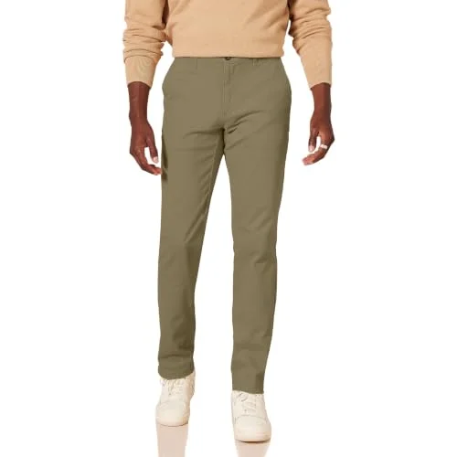 Amazon Essentials herr klassisk passform vardaglig stretch chinos byxa, kakibrun, 36 B x 34 L 191770595916