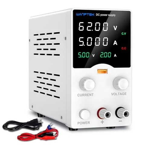 60 V 5 A labbströmförsörjning, justerbar stabiliserad strömförsörjning med hög precision 4 siffrig LED display, variabel DC precisionskodare USB snabbladdning 786402481356