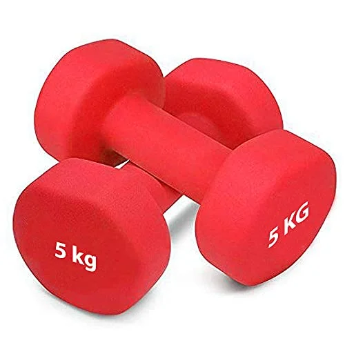 JIM Fitness 2x4 kg hantelpar hexagonal mjukt gummi beröring 685071891117