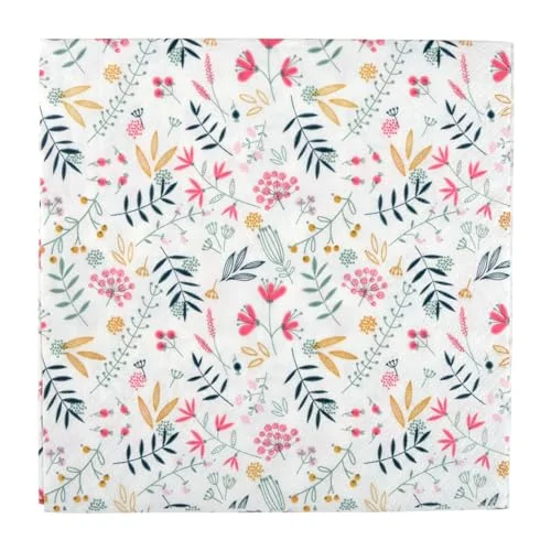 Homéa, Set med 20 pappersservetter 33 x cm glad vår 3574380628330