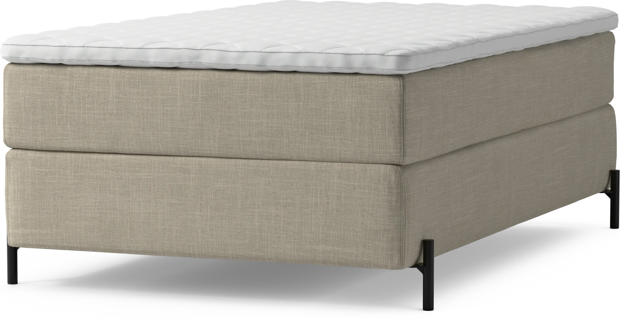 Delux Dream Kontinentalsäng, enkelsäng 120 cm med bäddmadrass och sängben YUUTa