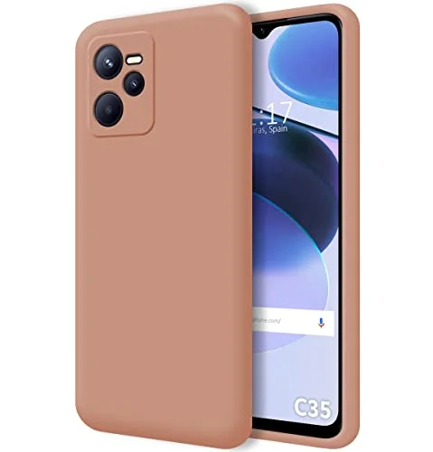 Ultra mjukt flytande silikonfodral för Realme C35 Färg Rosa 8434844705395