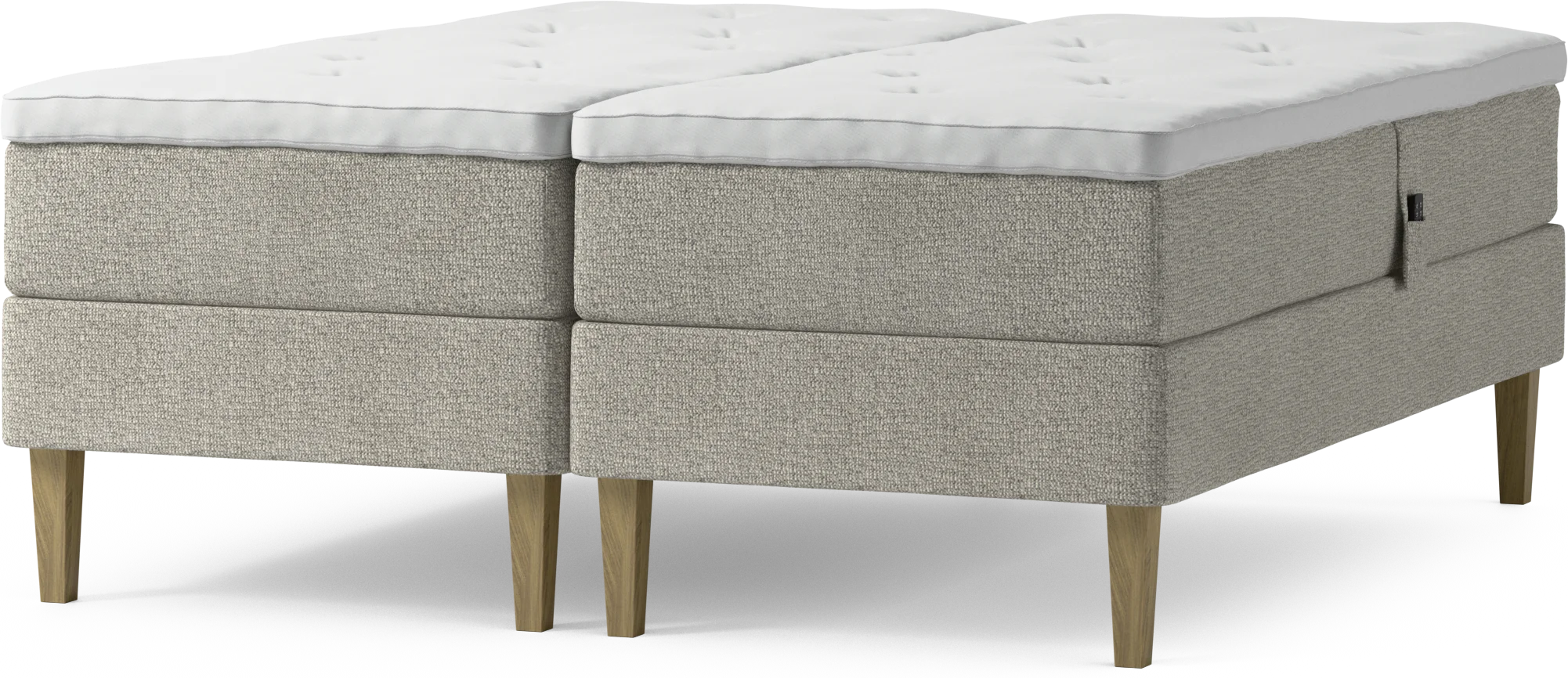 Delux Dream Ställbar säng, dubbelsäng med bäddmadrass och sängben Lj02C