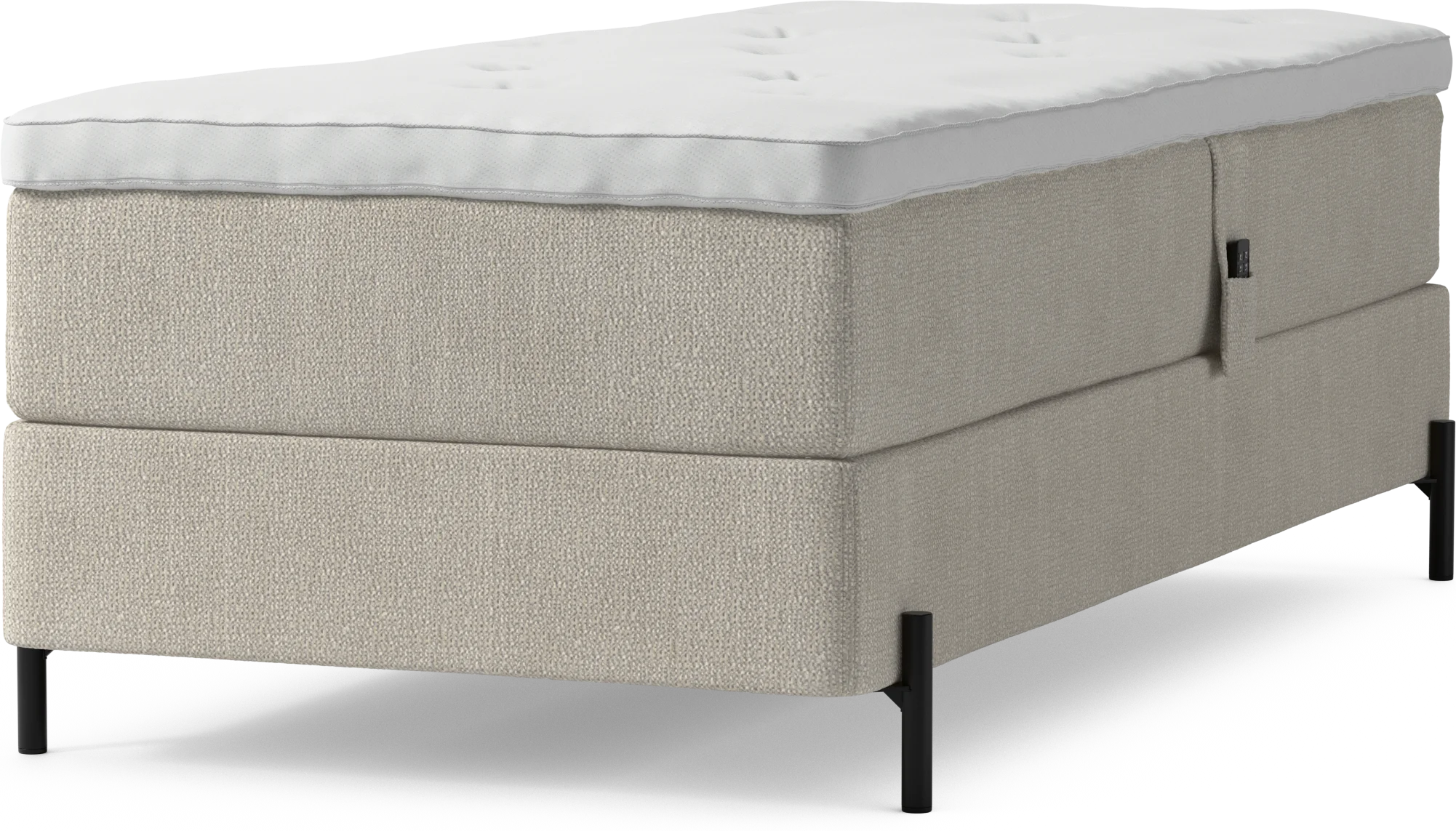 Delux Dream Ställbar säng, enkelsäng med bäddmadrass och sängben vvq79