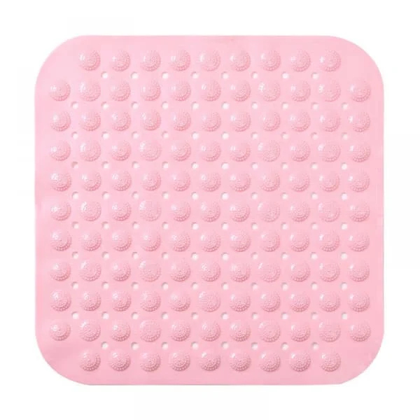 1 st 48x48cm rosa halkfri badrumsmatta, fyrkantig duschmatta PVC BD0038291HYH