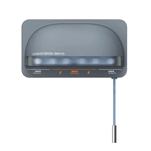 Oclean S1 UV sterilisator för tandborstar. Värmetorkning och fläkttorkning, väggmonterad ställning, USB Li Ion laddningsbart batteri grå, en storlek, 6970810552645