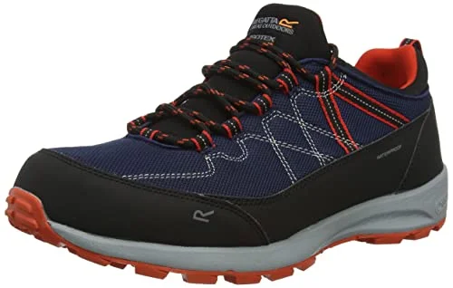 Regatta Samaris Lite Låg Ankelstövel för Män, Månsken Denim Orange 5059404361809